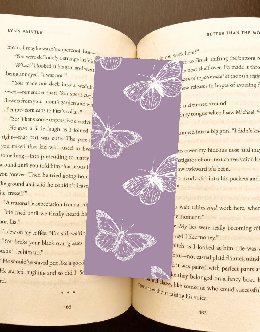 Marcapáginas "Purple butterflies"