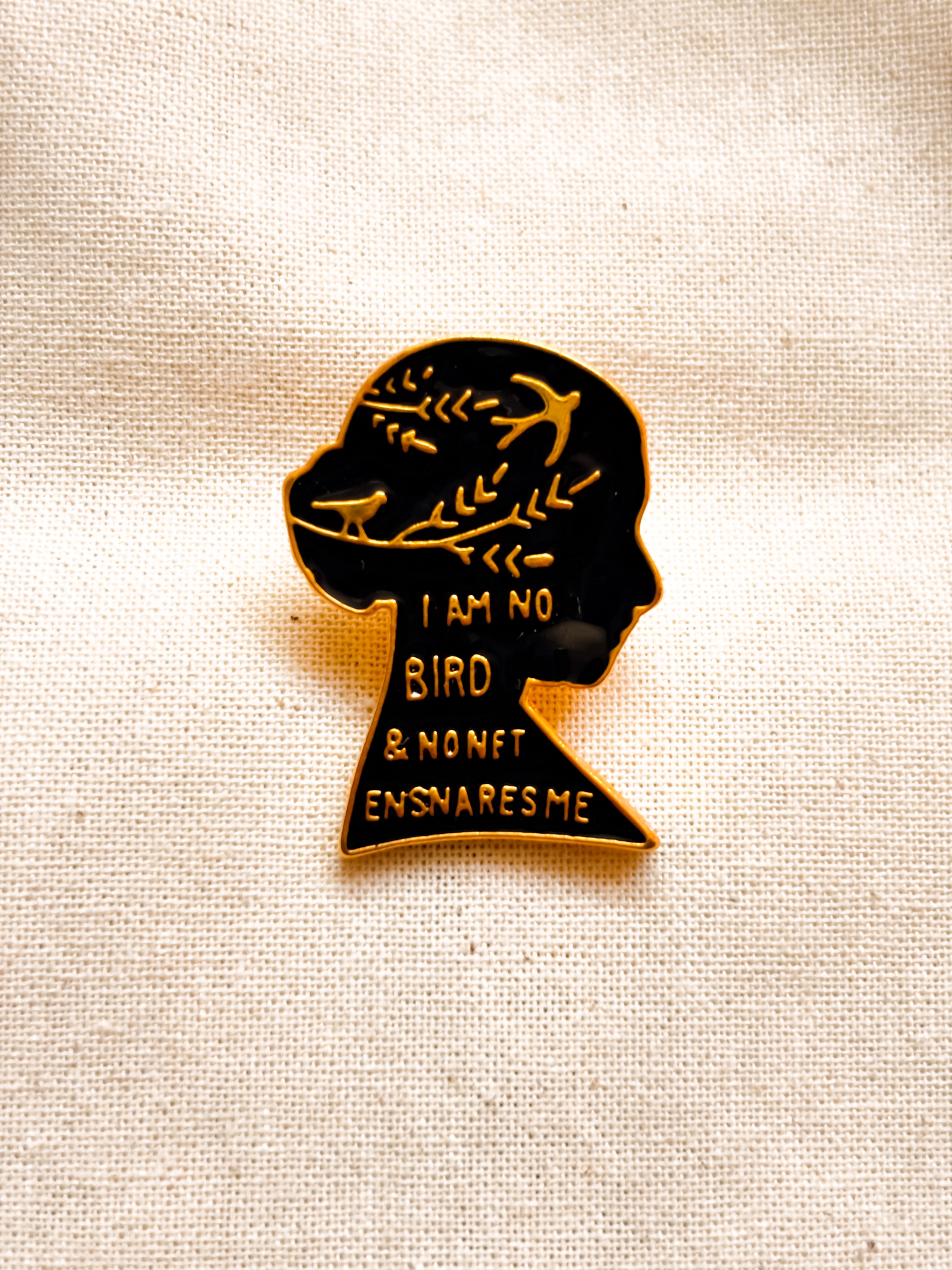 Pin "I am no bird"