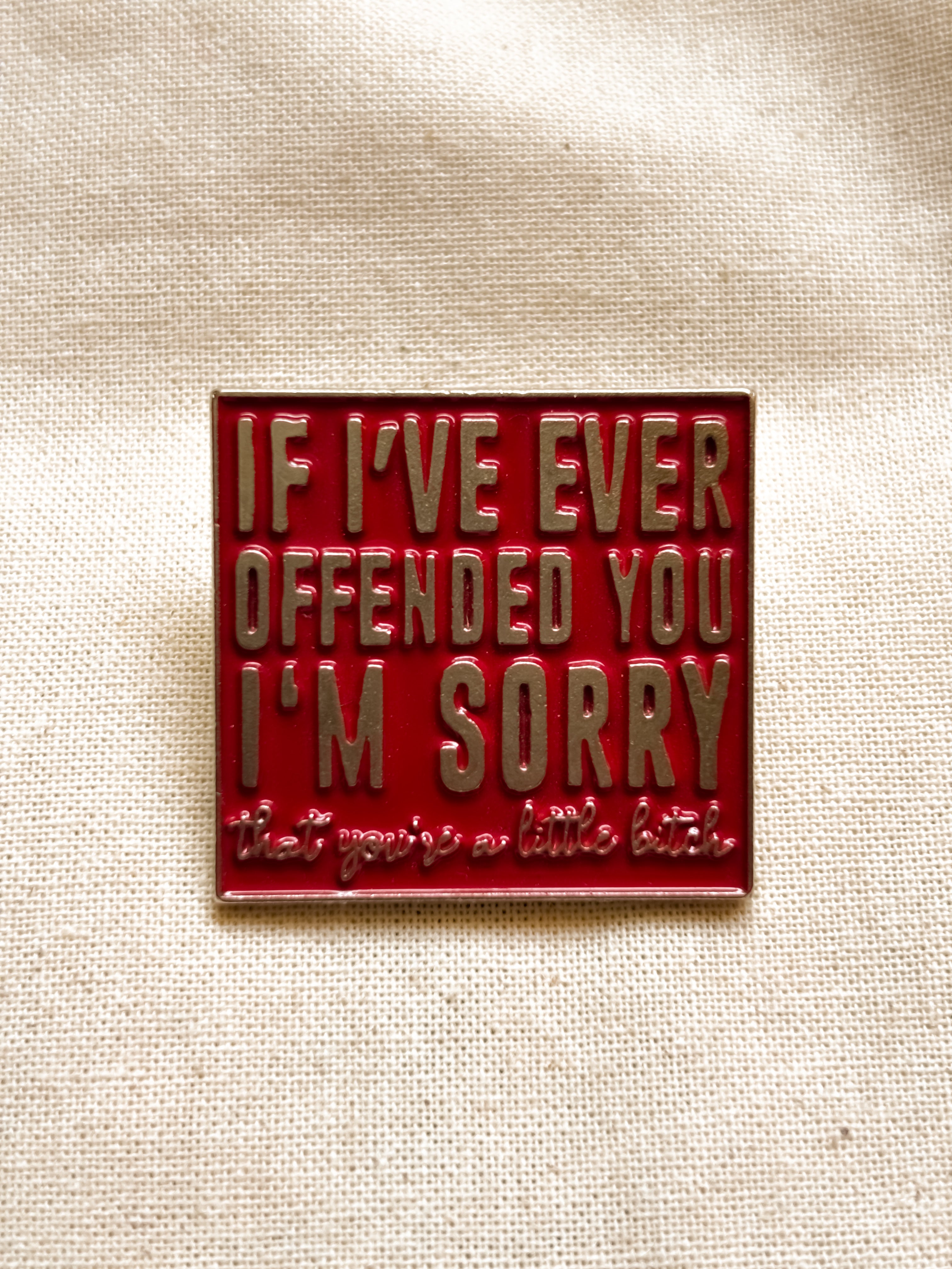 Pin “If I've ever offended you”